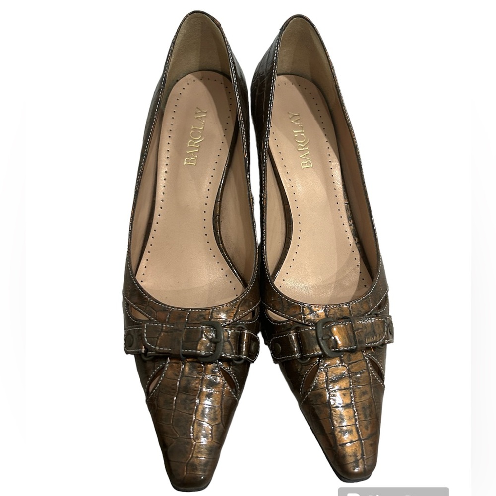 Barclay Faux Snake Skin Heels - Picture 3 of 6